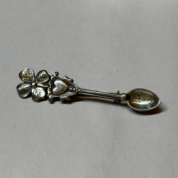 Vintage Jewelry Vintage Sterling Silver Spoon Pin Brooch Poshmark